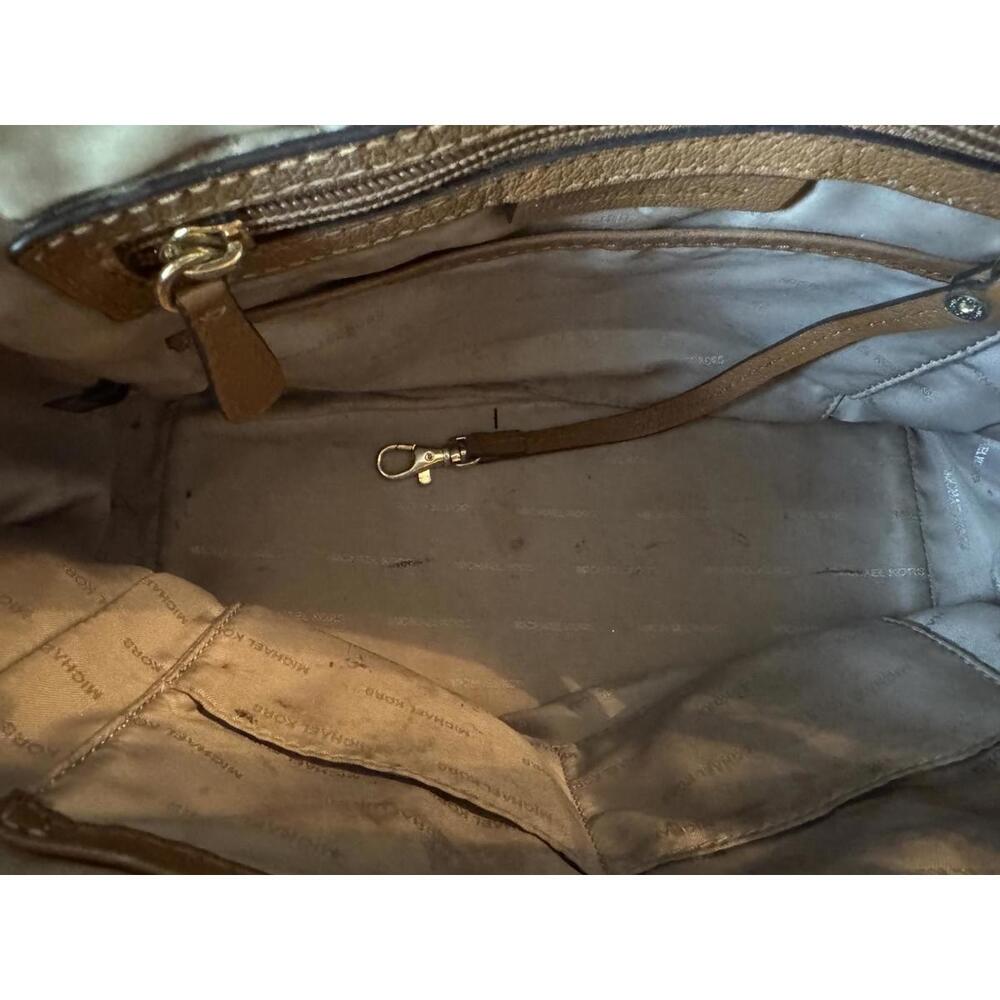 Michael Kors Brown Leather Satchel Handbag - Picture 7 of 8